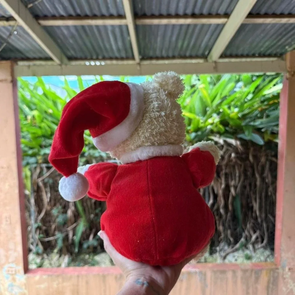 Vintage King Plush Teddy Bear Santa Outfit Christmas Stuffed Animal Toy Doll 90s